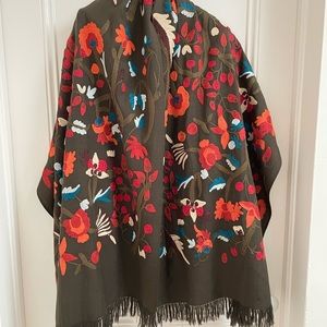 Museum of Art floral folk pattern scarf